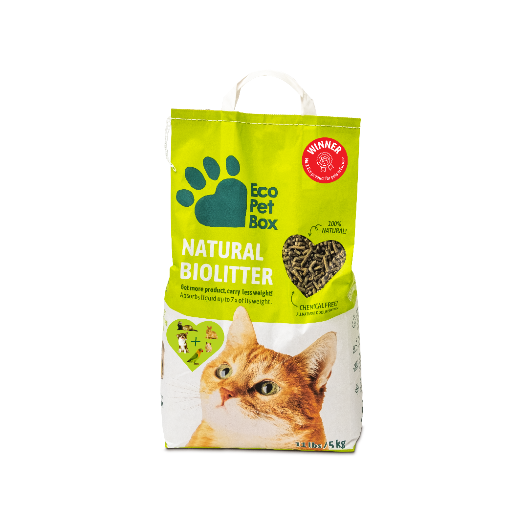 Natural Wood & Hay Cat Litter — Odor Control, Compostable