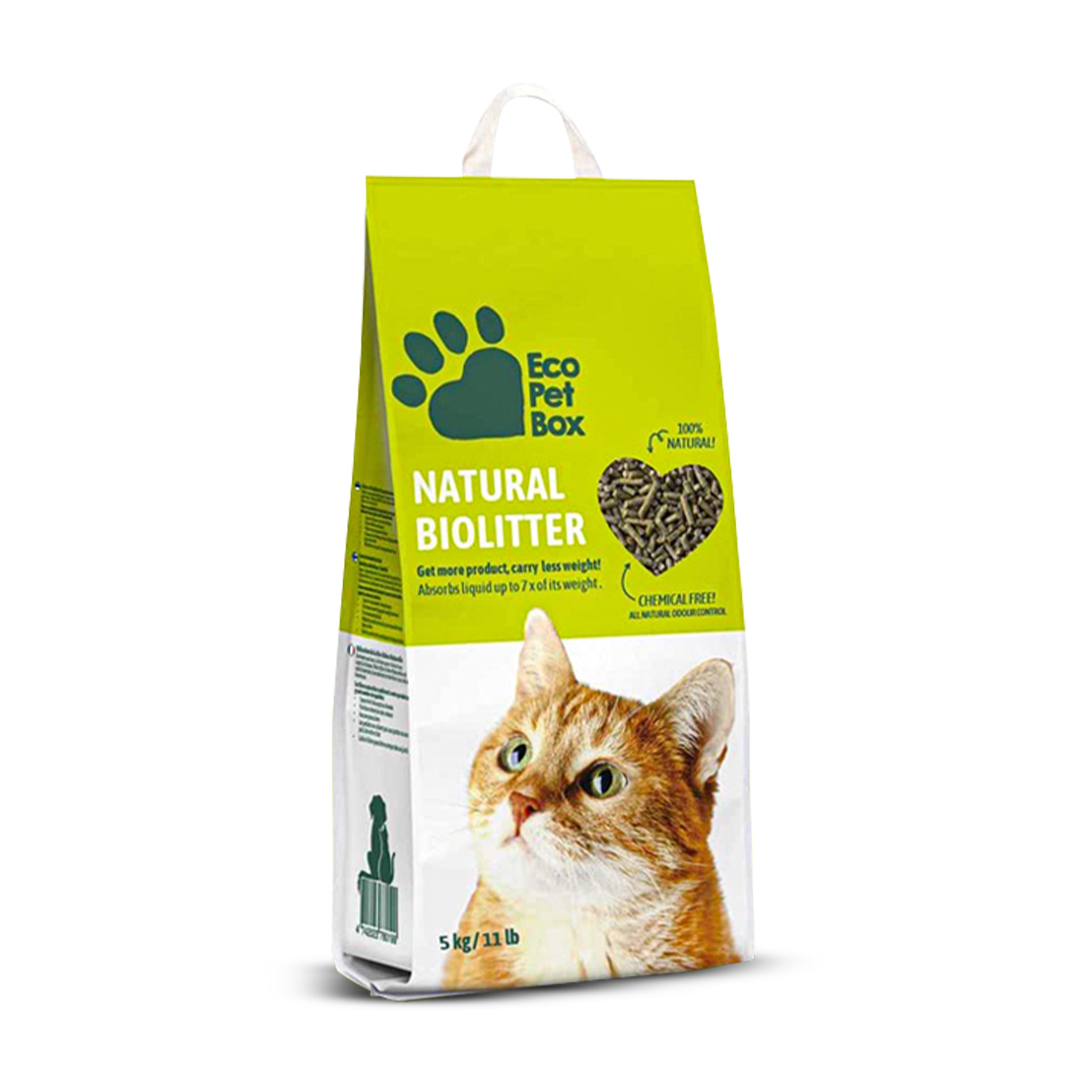 EcoPetBox Compostable Natural Organic Litter for Cats and Birds