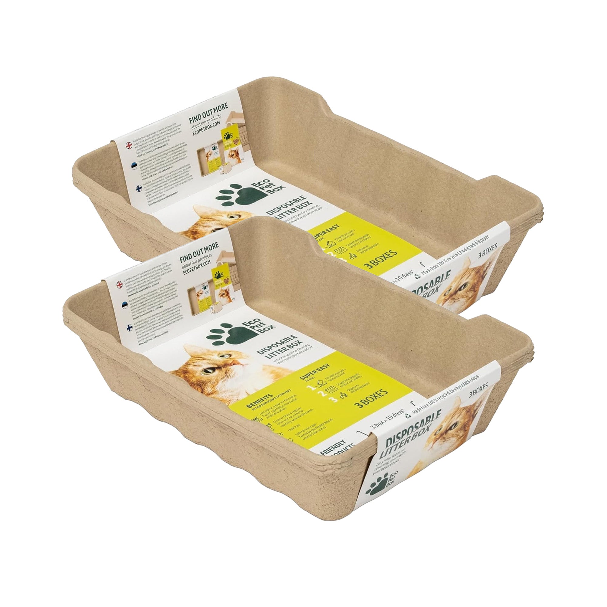 EcoPetBox XL Open Cat LitterTray Highe Edge