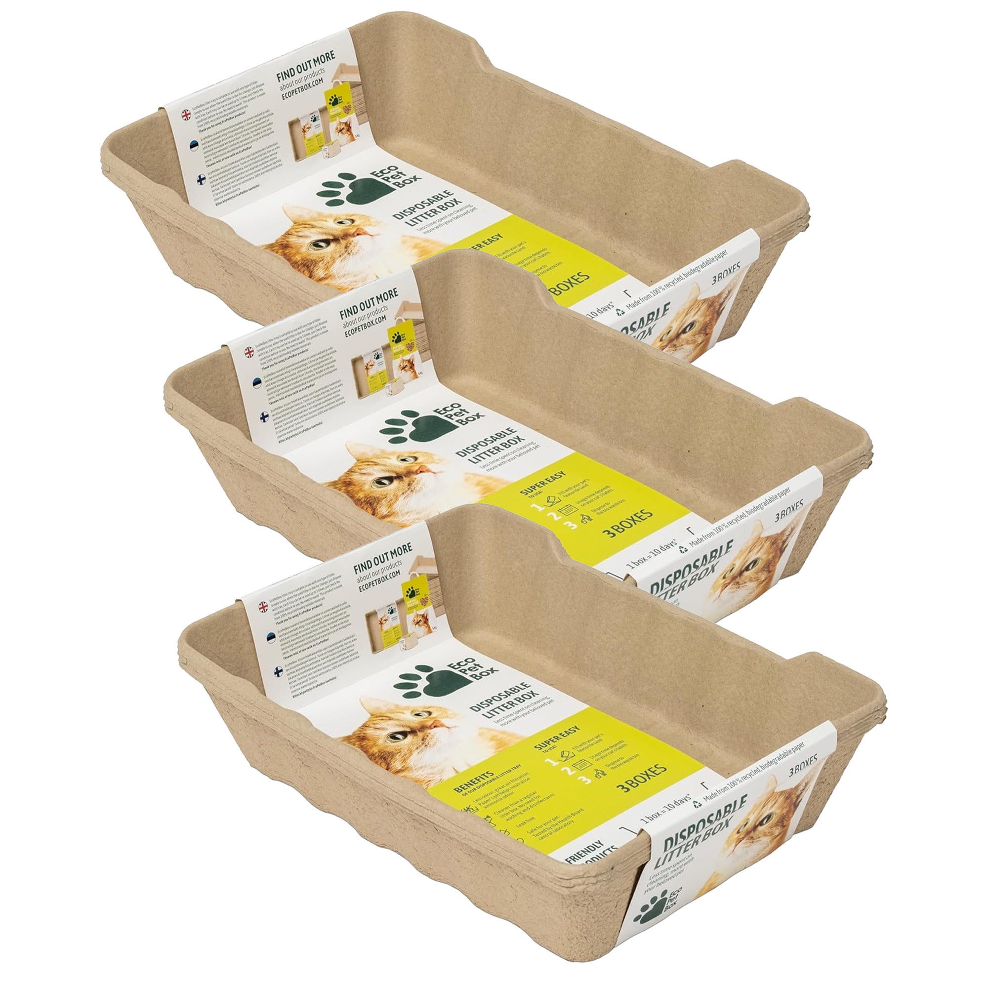EcoPetBox XL Open Cat LitterTray Highe Edge