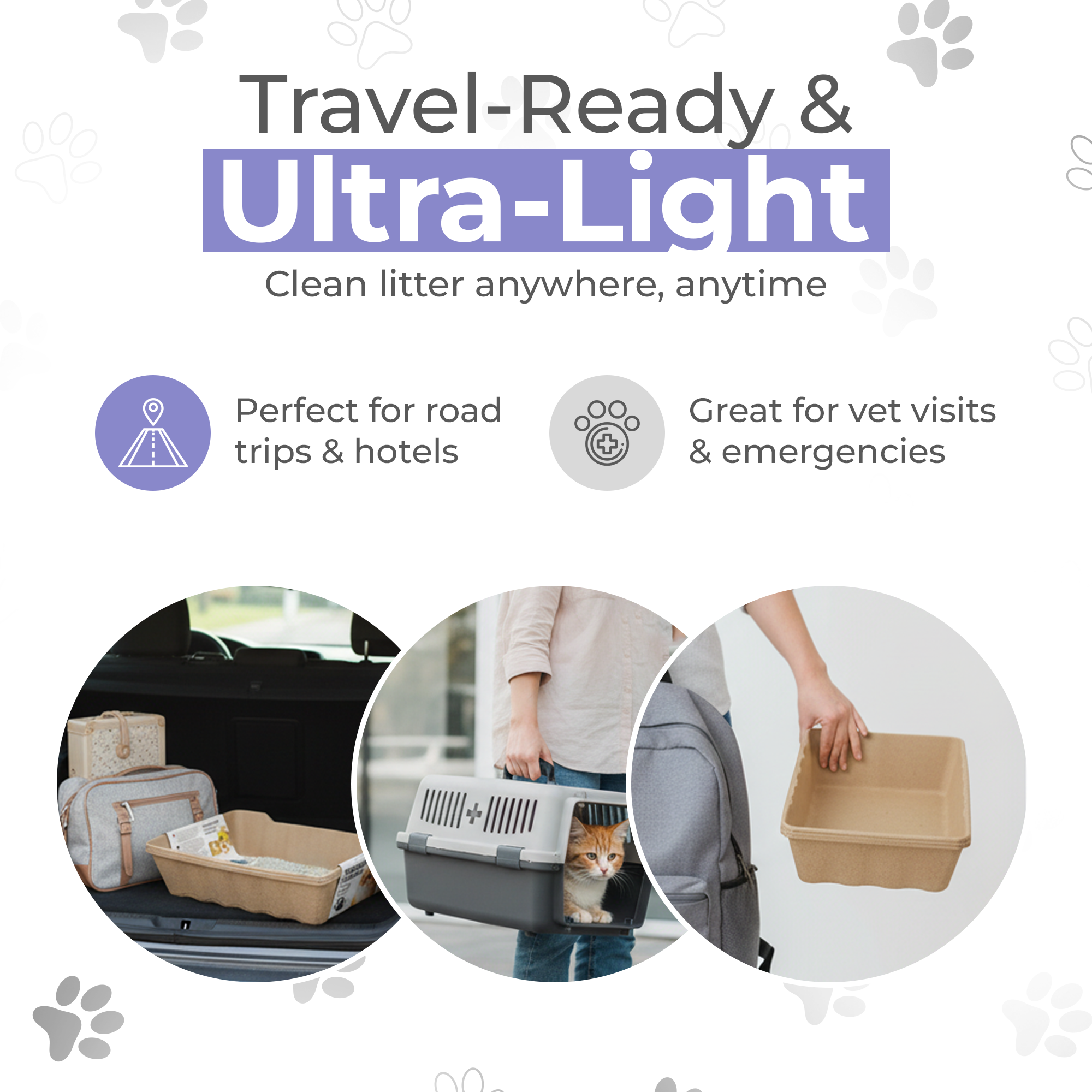 EcoPetBox XL Open Cat LitterTray Highe Edge