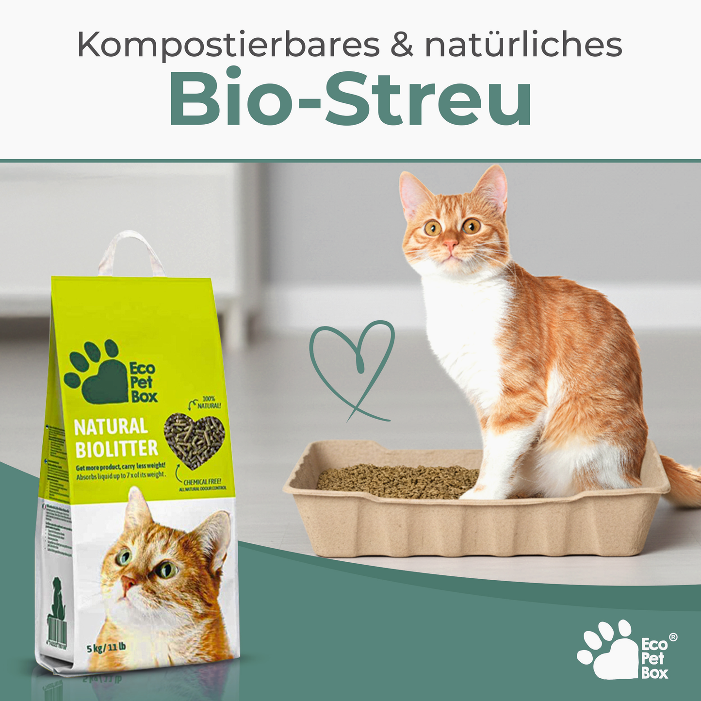 Streu - Kompostierbare Mischung aus Holz und Heu