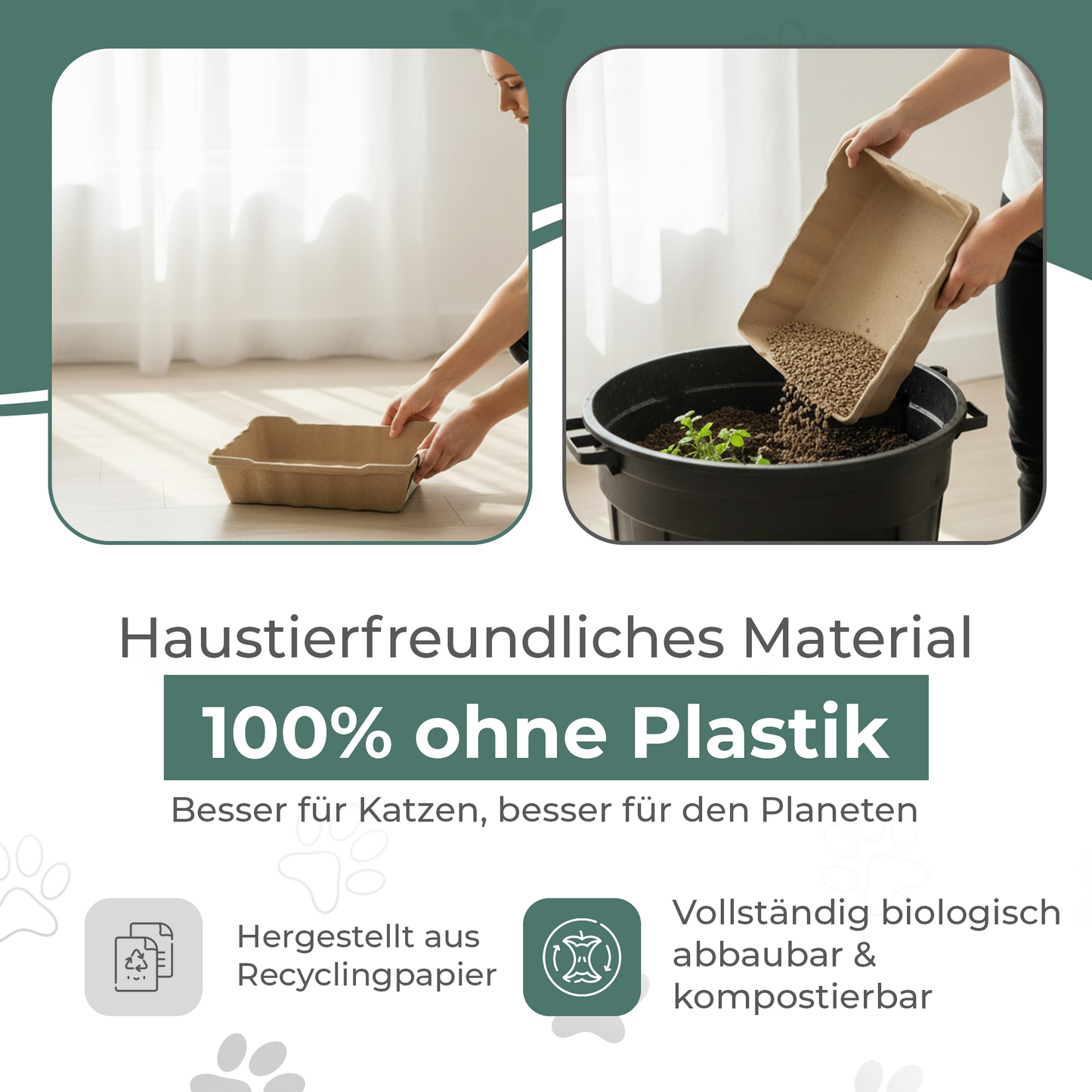 XL Katzentoilette - Hoher Rand