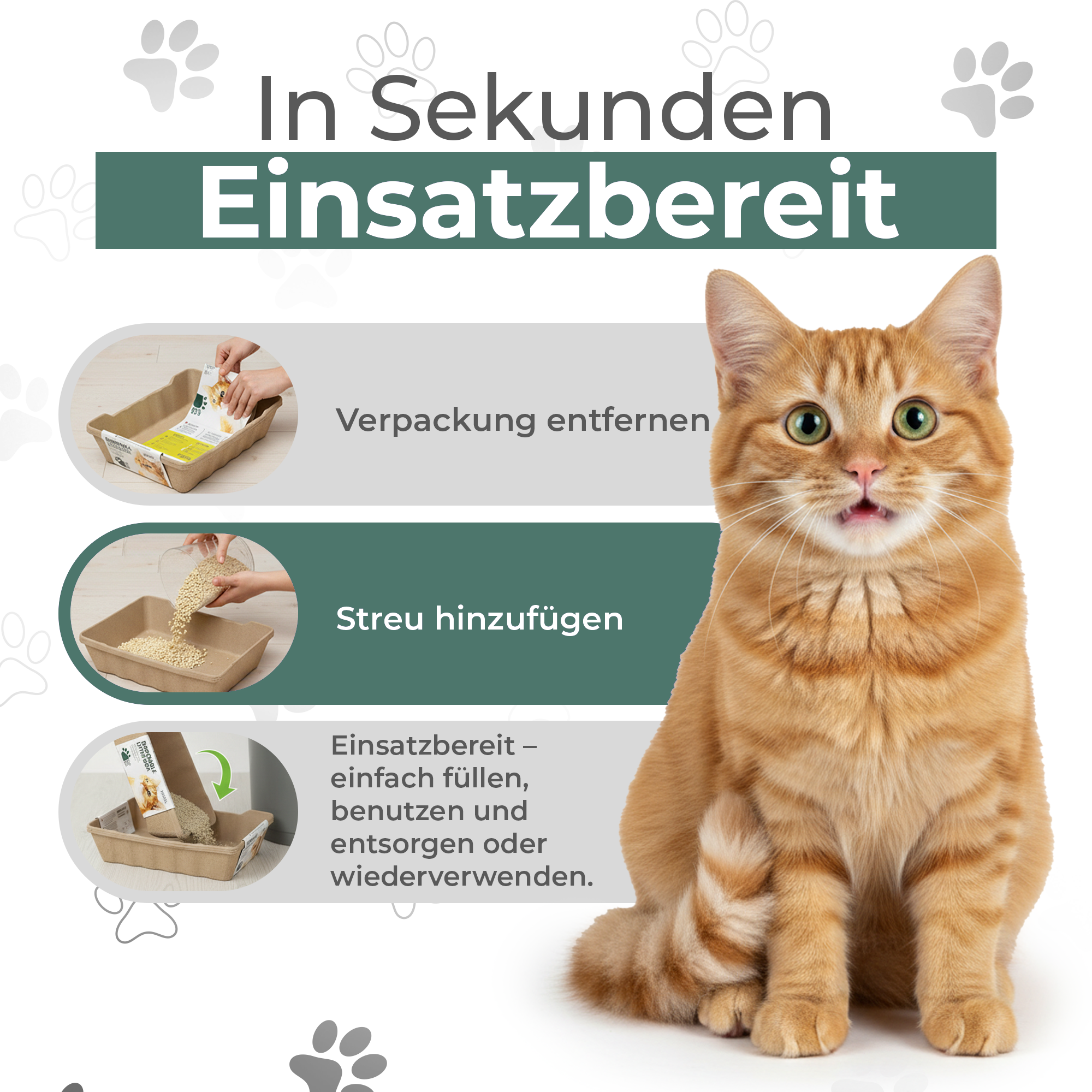 XL Katzentoilette - Hoher Rand